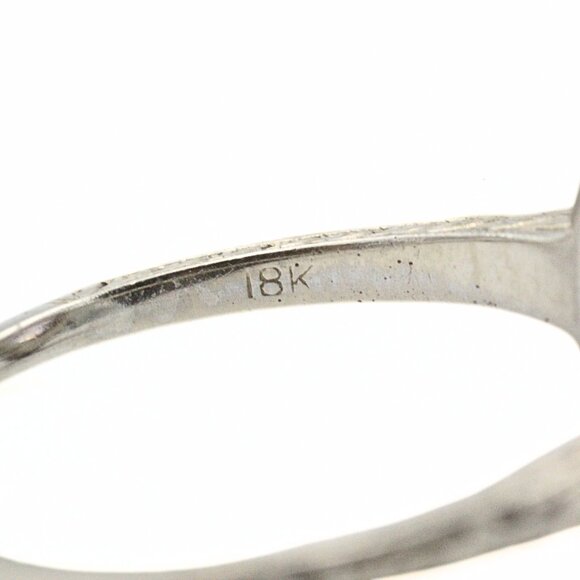 Opulent Antique Edwardian 14K White Gold Amethyst Ring Sz 8. - Picture 10 of 10